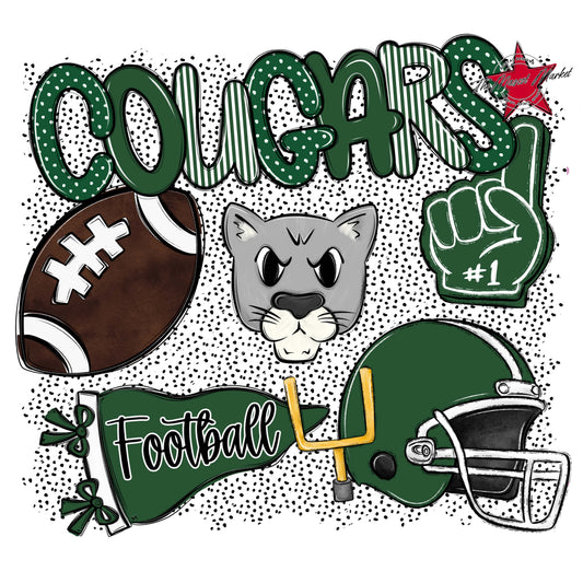 Cougars Football Spirit-Green