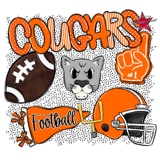 Cougars Football Spirit-Orange