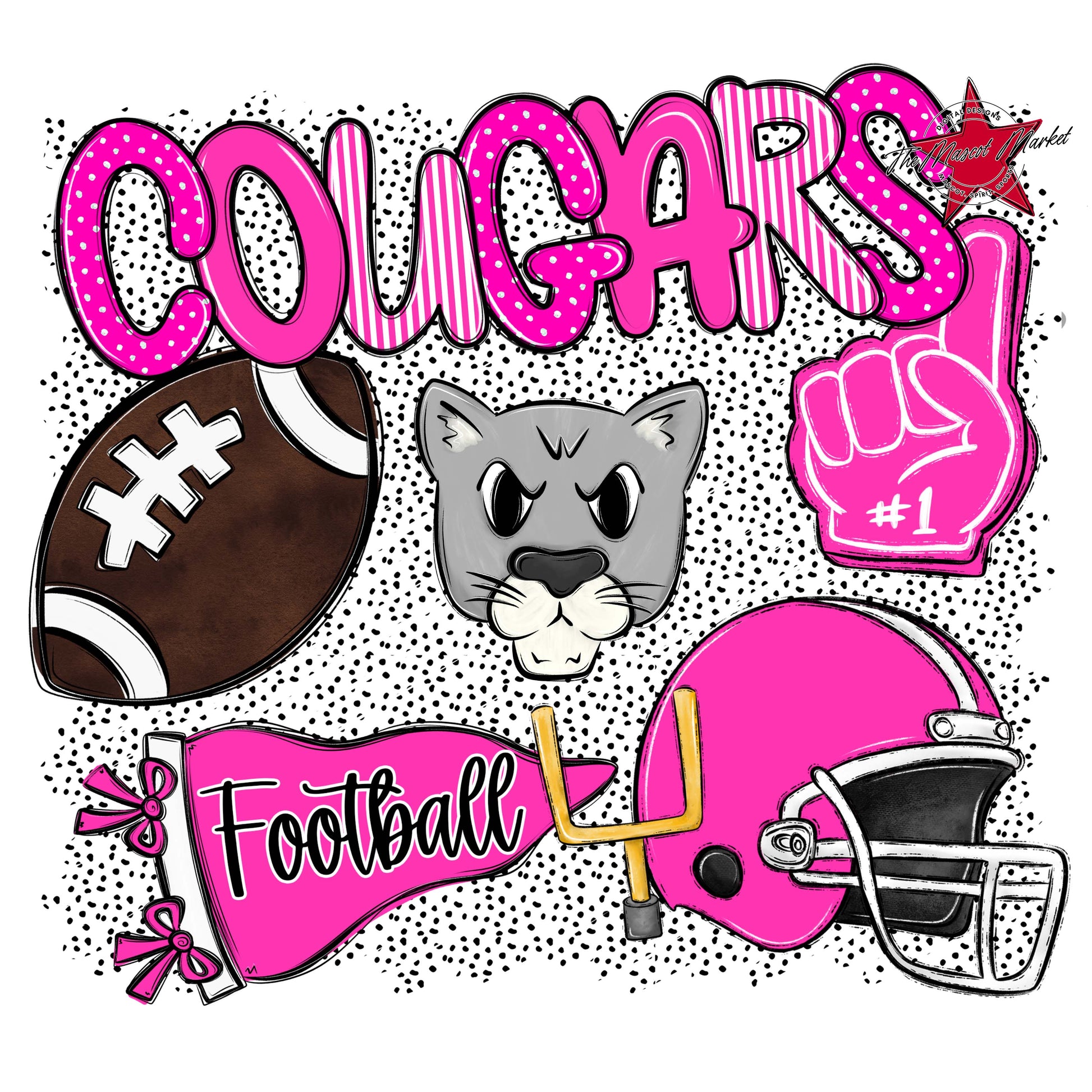 Cougars Football Spirit-Pink