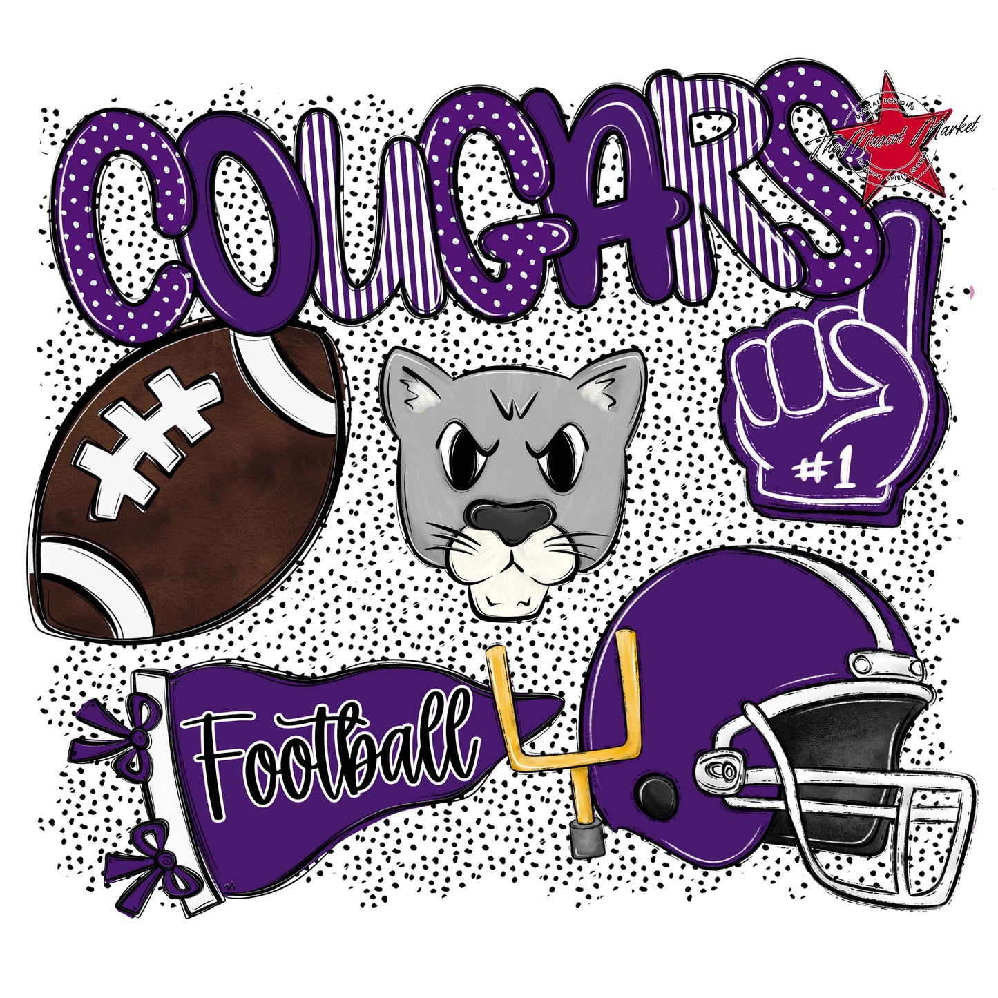 Cougars Football Spirit-Purple