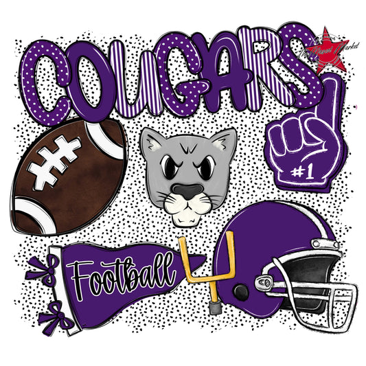 Cougars Football Spirit-Purple