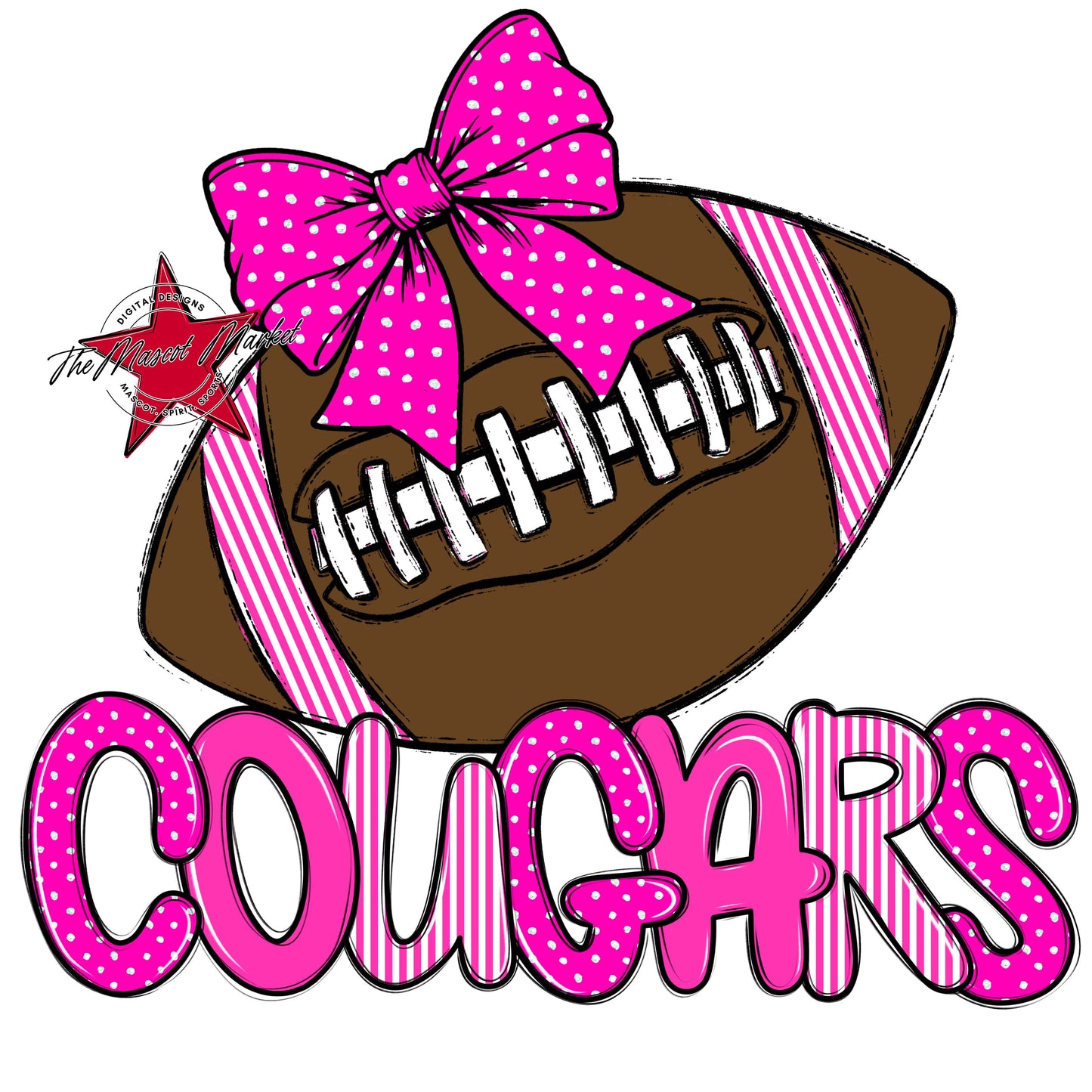 Cougars Football Spirit Design-Pink