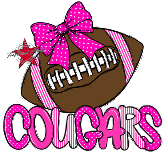 Cougars Football Spirit Design-Pink