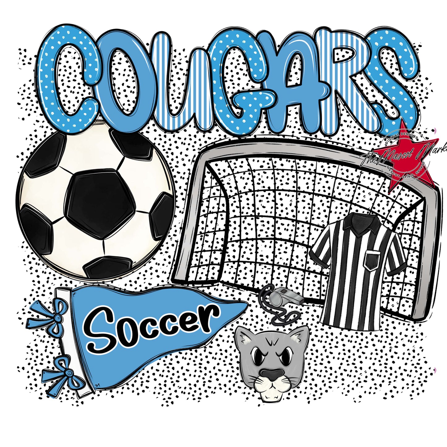 Cougars Soccer Spirit-Carolina Blue