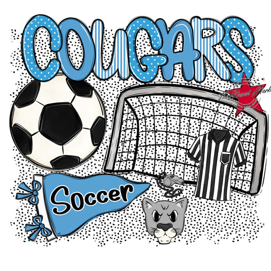 Cougars Soccer Spirit-Carolina Blue