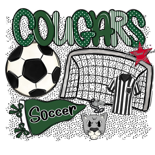 Cougars Soccer Spirit-Green