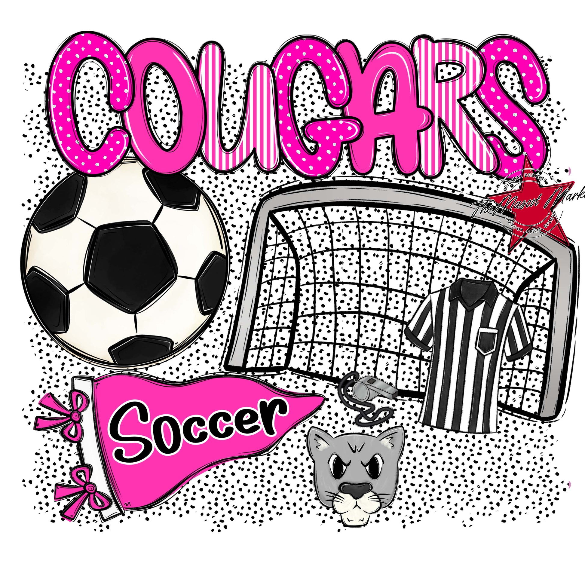 Cougars Soccer Spirit-Pink