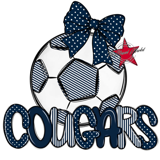 Cougars Soccer Spirit Design-Navy
