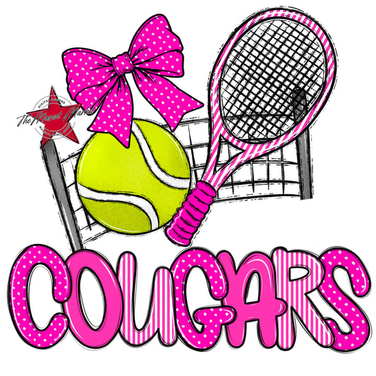 Cougars Tennis Spirit Design-Pink