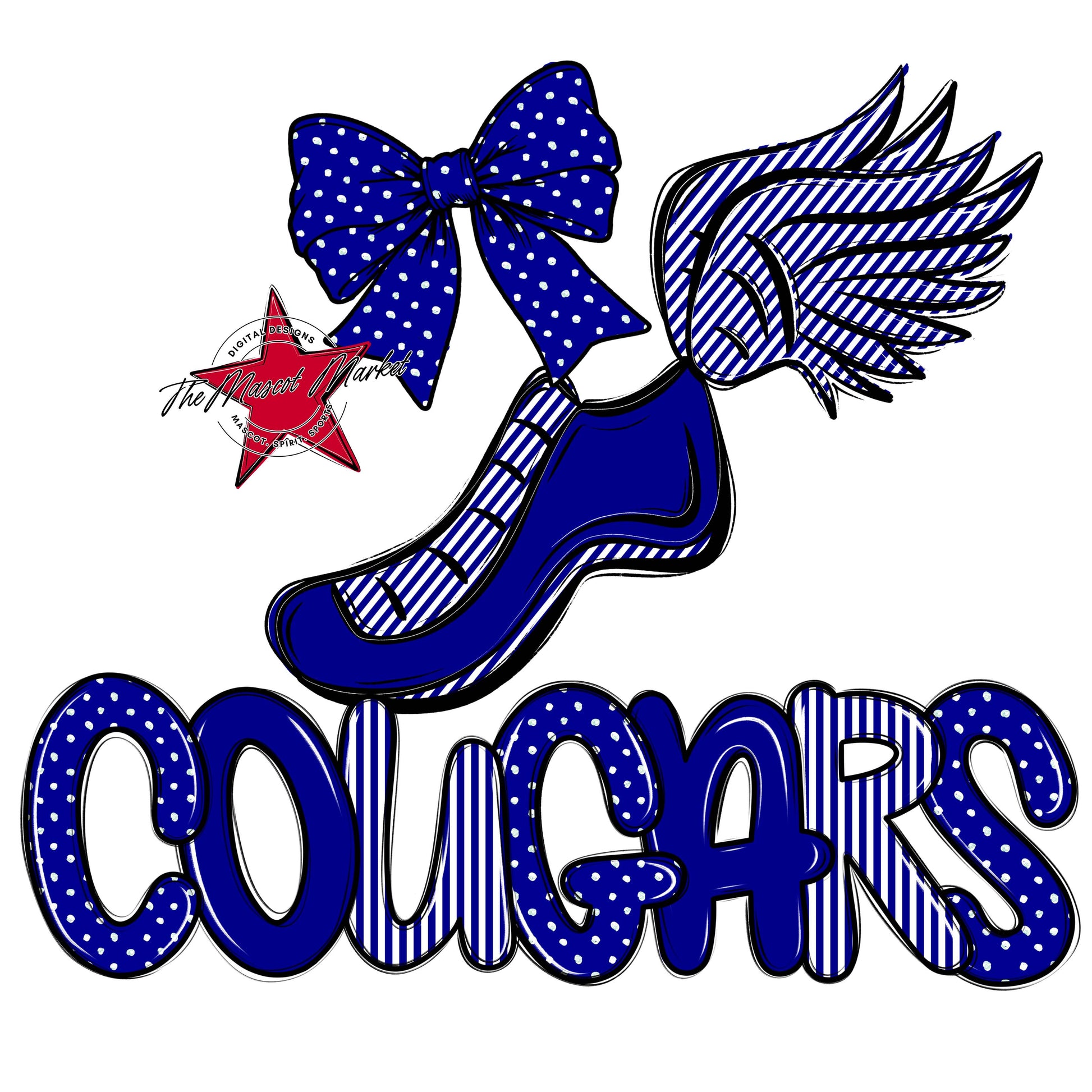 Cougars Track Spirit Design-Blue
