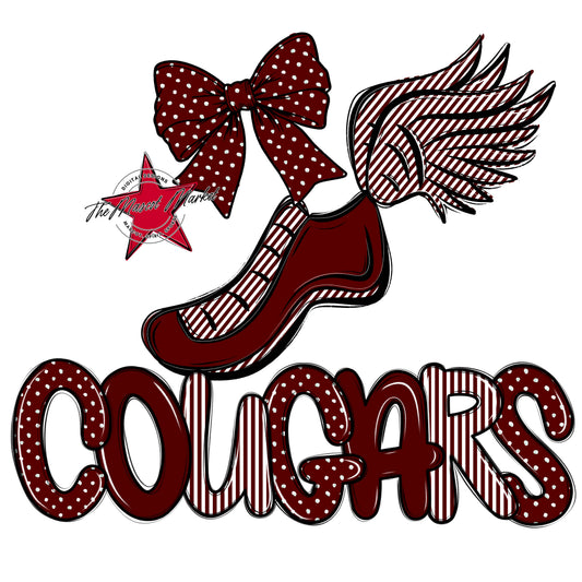 Cougars Track Spirit Design-Maroon