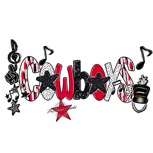 Cowboys Band Scrape-Red