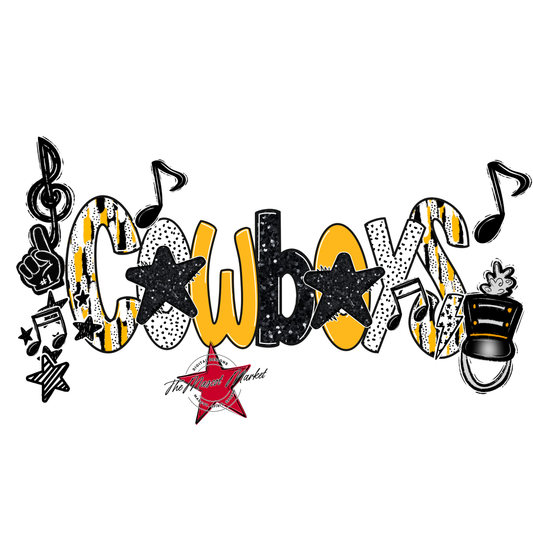 Cowboys Band Scrape-Yellow
