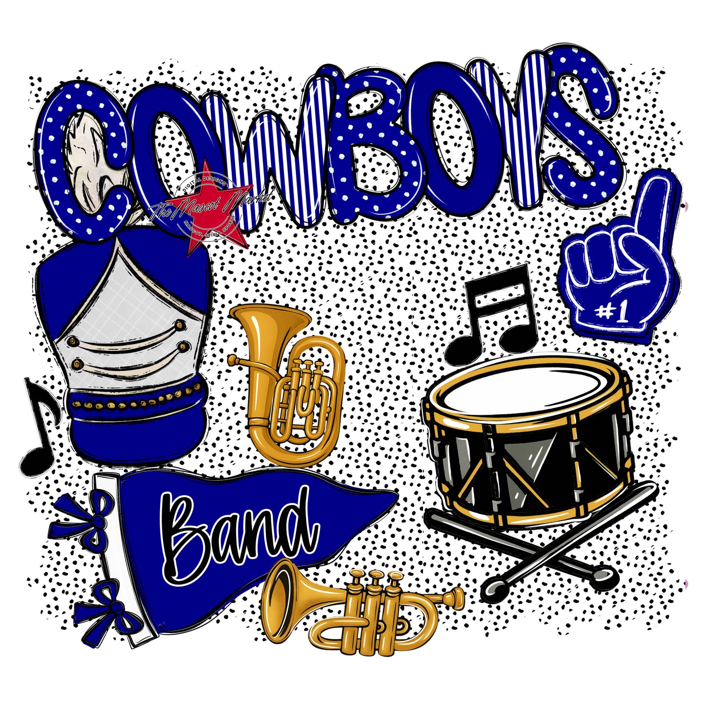 Cowboys Band Spirit-Blue