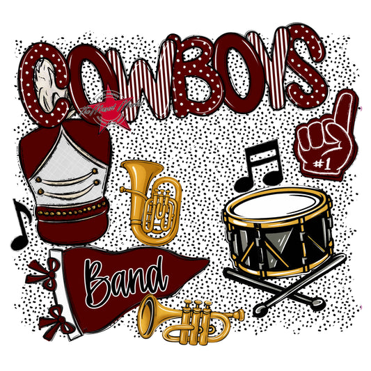 Cowboys Band Spirit-Maroon