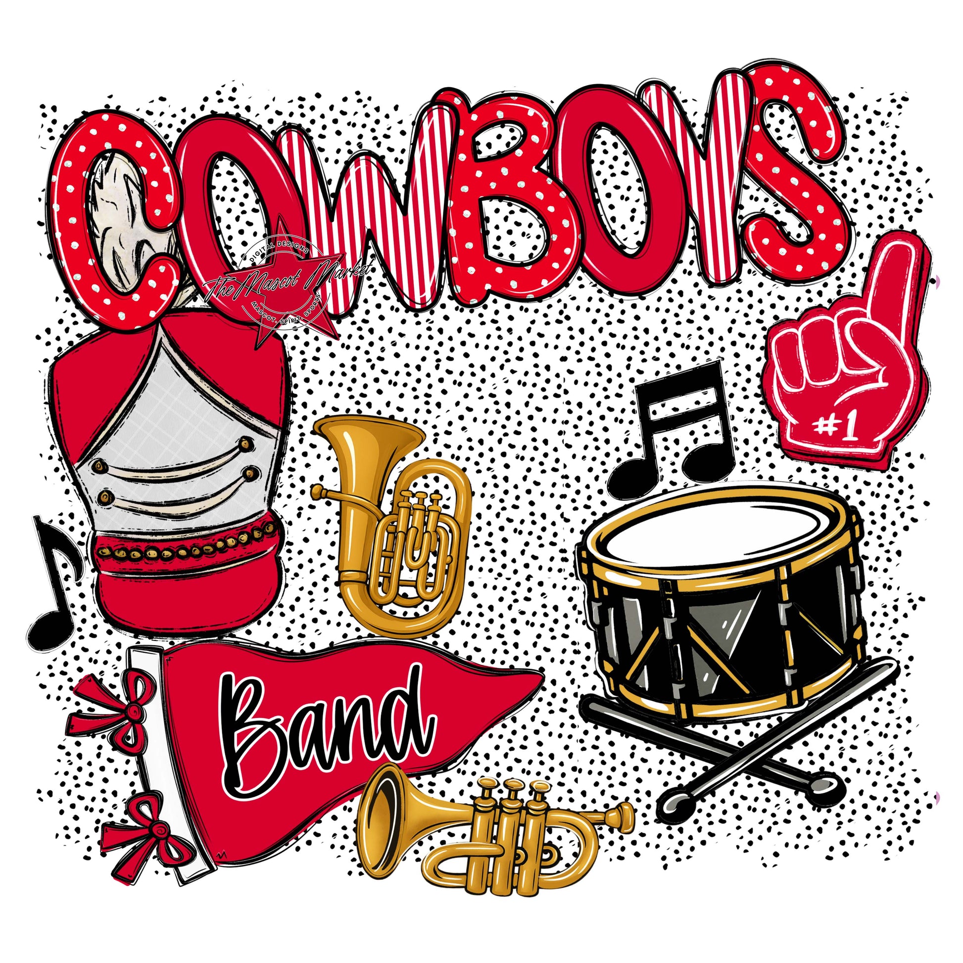 Cowboys Band Spirit-Red