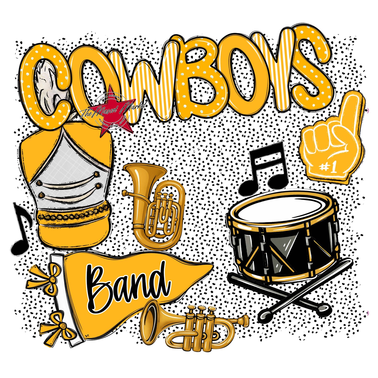 Cowboys Band Spirit-Yellow