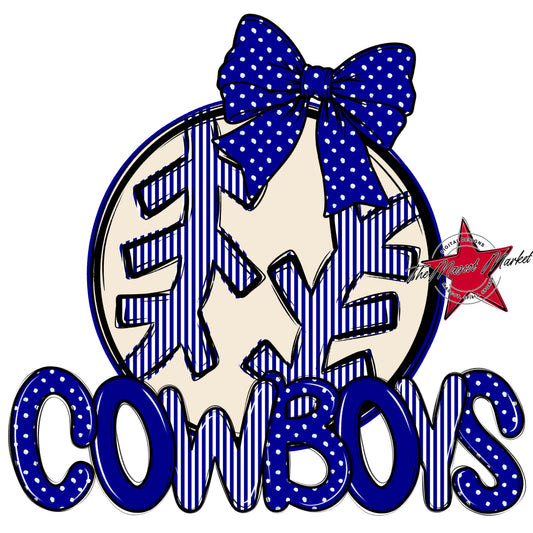 Cowboys Baseball-Softball Spirit Design-Blue