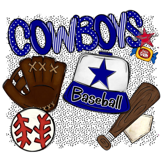 Cowboys Baseball Spirit-Blue