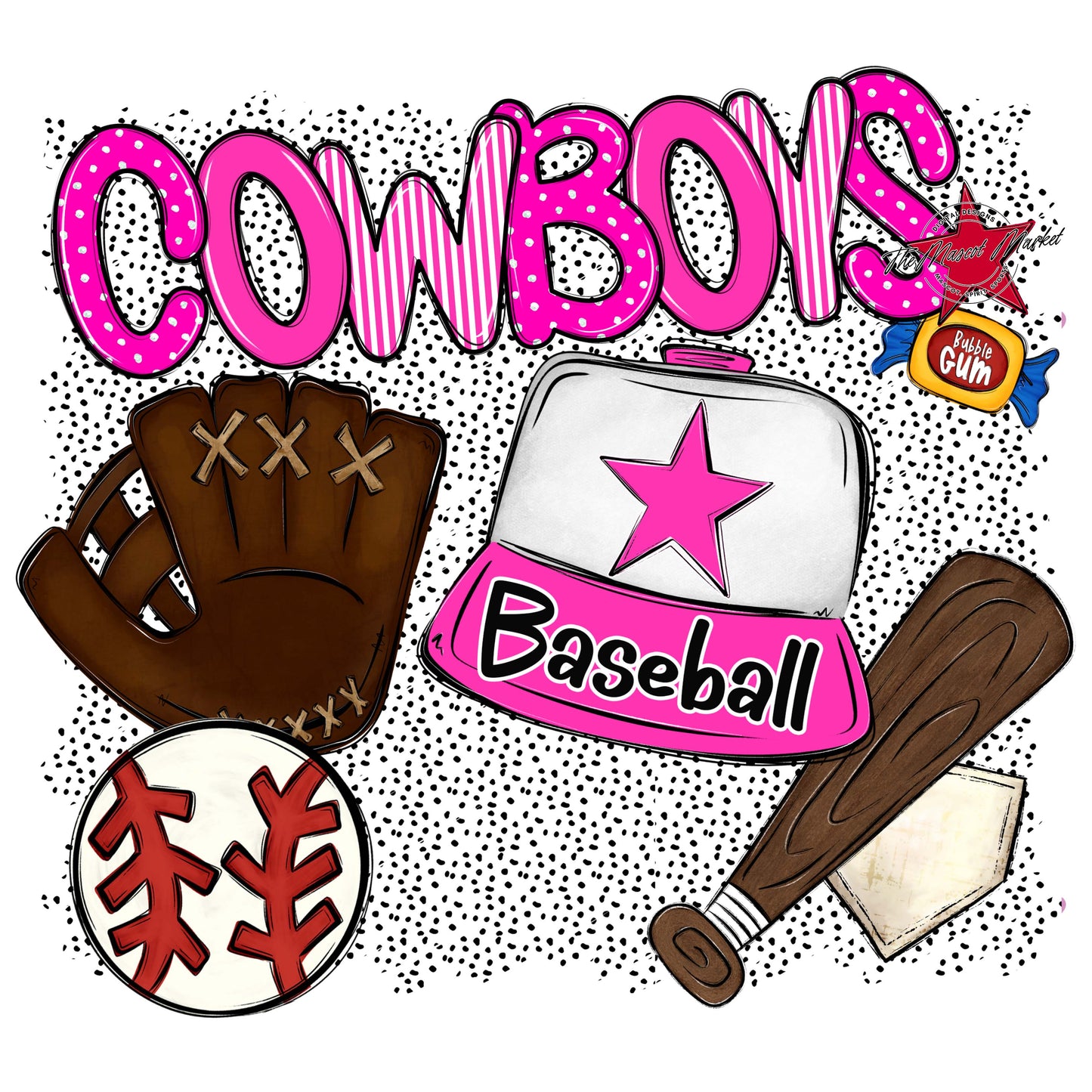 Cowboys Baseball Spirit-Pink