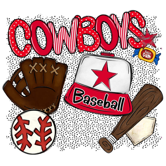 Cowboys Baseball Spirit-Red