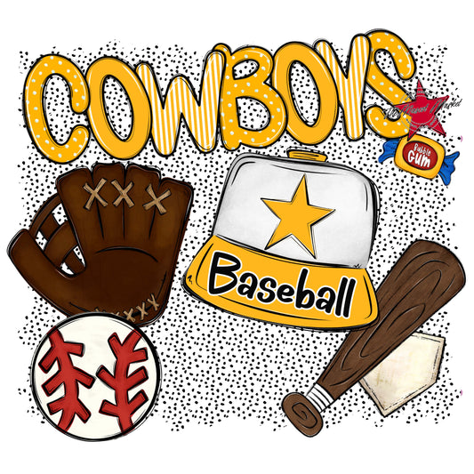 Cowboys Baseball Spirit-Yellow