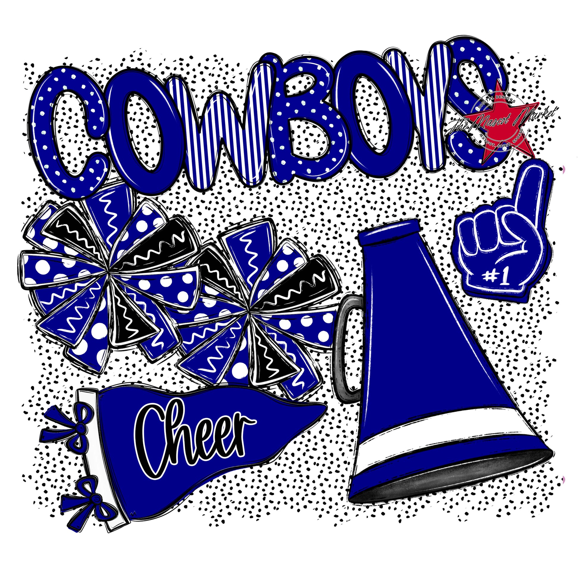 Cowboys Cheer Spirit-Blue