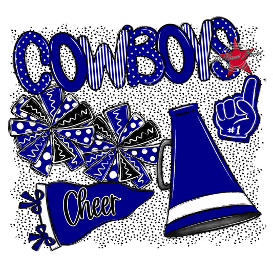 Cowboys Cheer Spirit-Blue