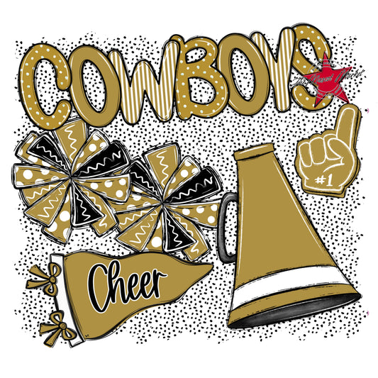 Cowboys Cheer Spirit-Gold