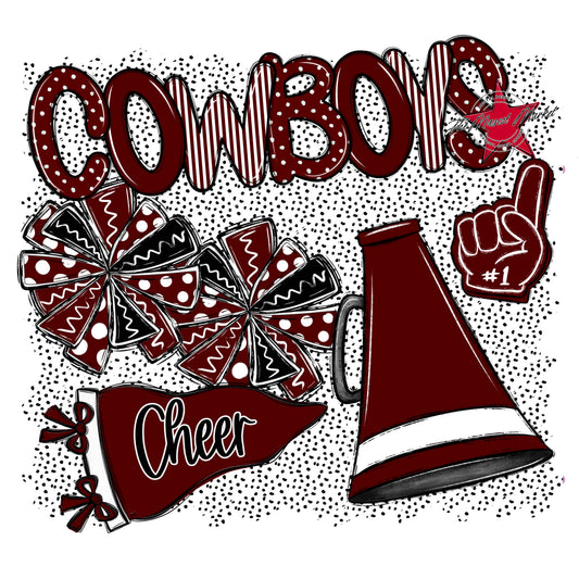 Cowboys Cheer Spirit-Maroon