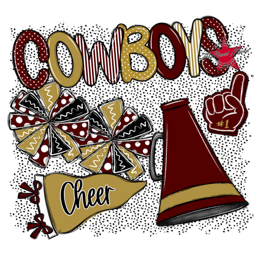 Cowboys Cheer Spirit-Maroon & Gold
