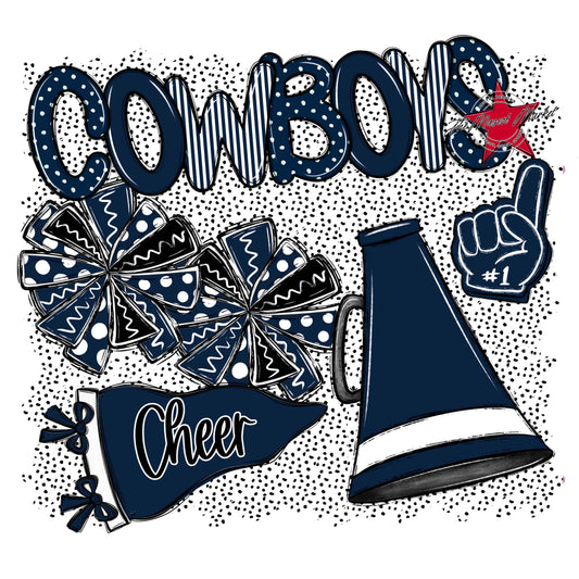 Cowboys Cheer Spirit-Navy