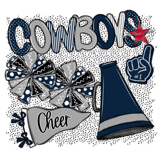 Cowboys Cheer Spirit-Navy & Grey