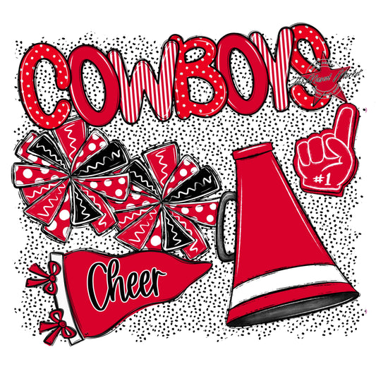 Cowboys Cheer Spirit-Red