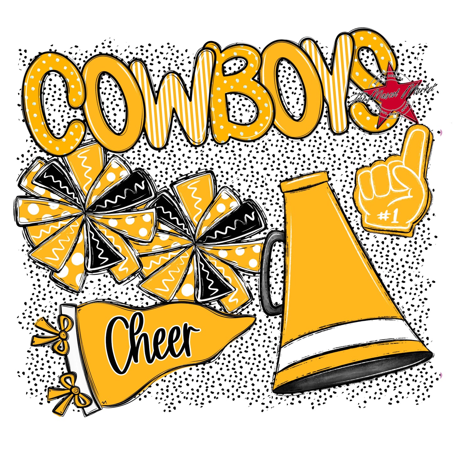 Cowboys Cheer Spirit-Yellow