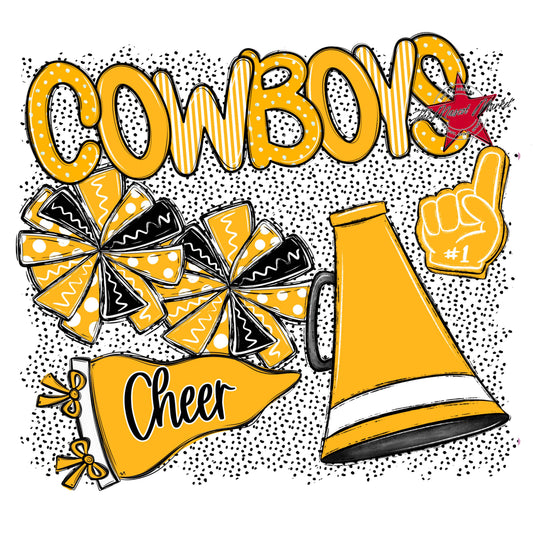 Cowboys Cheer Spirit-Yellow