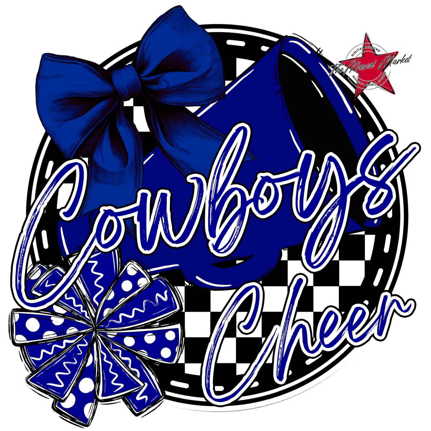 Cowboys Circle Cheer Design-Blue