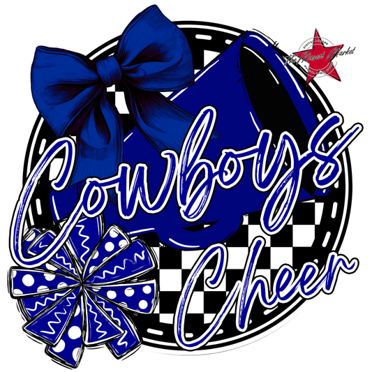Cowboys Circle Cheer Design-Blue