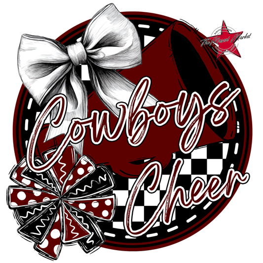 Cowboys Circle Cheer Design-Maroon