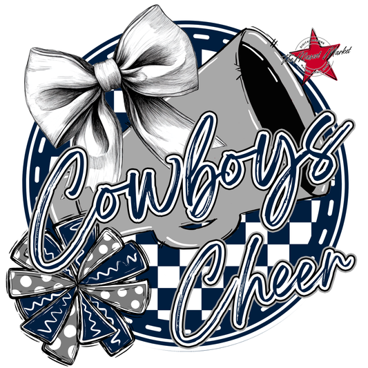 Cowboys Circle Cheer Design-Navy-Grey