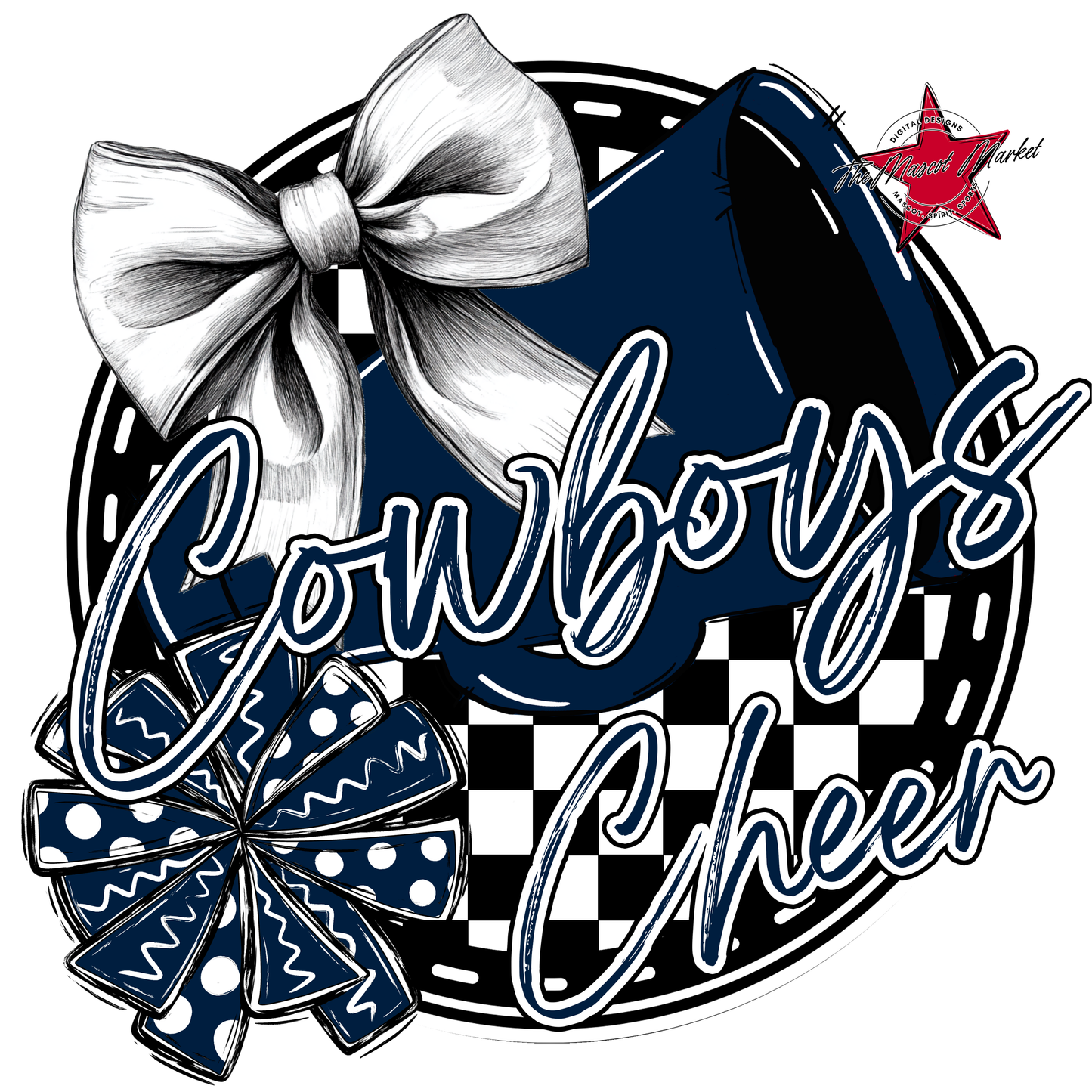 Cowboys Circle Cheer Design-Navy