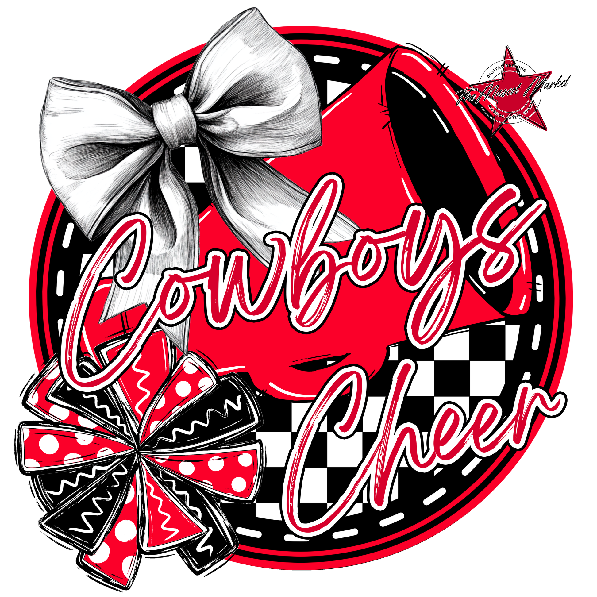 Cowboys Circle Cheer Design-Red