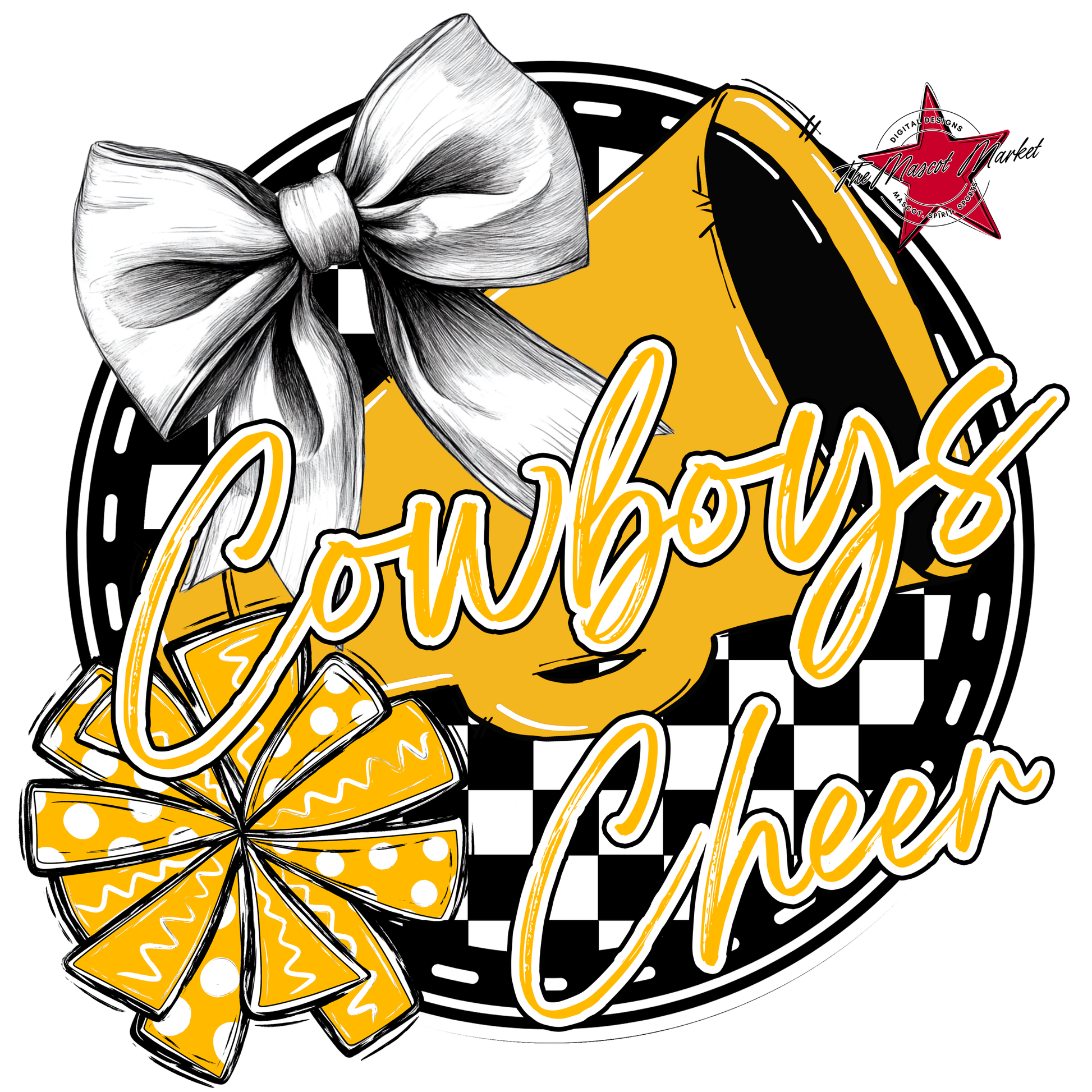 Cowboys Circle Cheer Design-Yellow