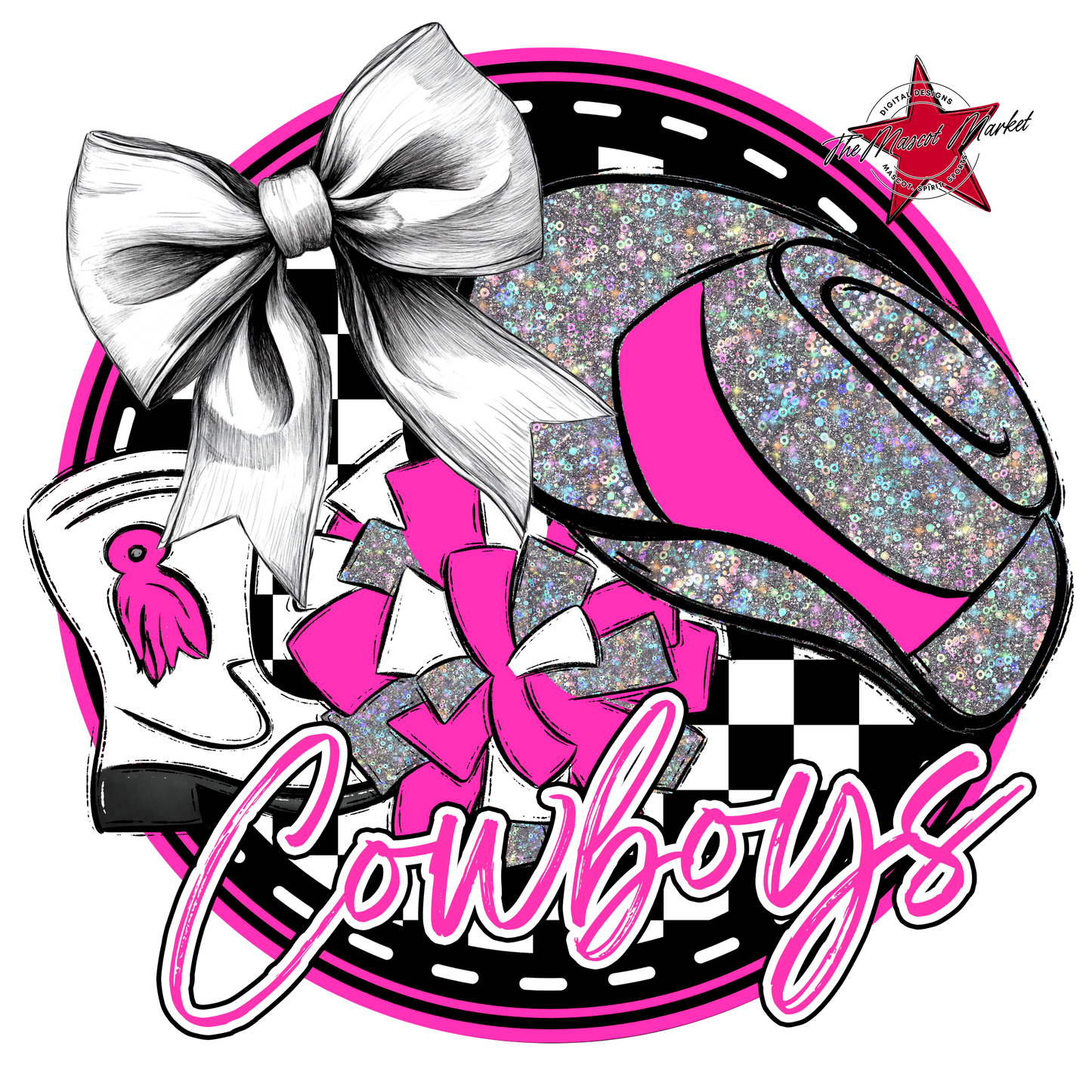 Cowboys Circle Drillteam Design-Pink