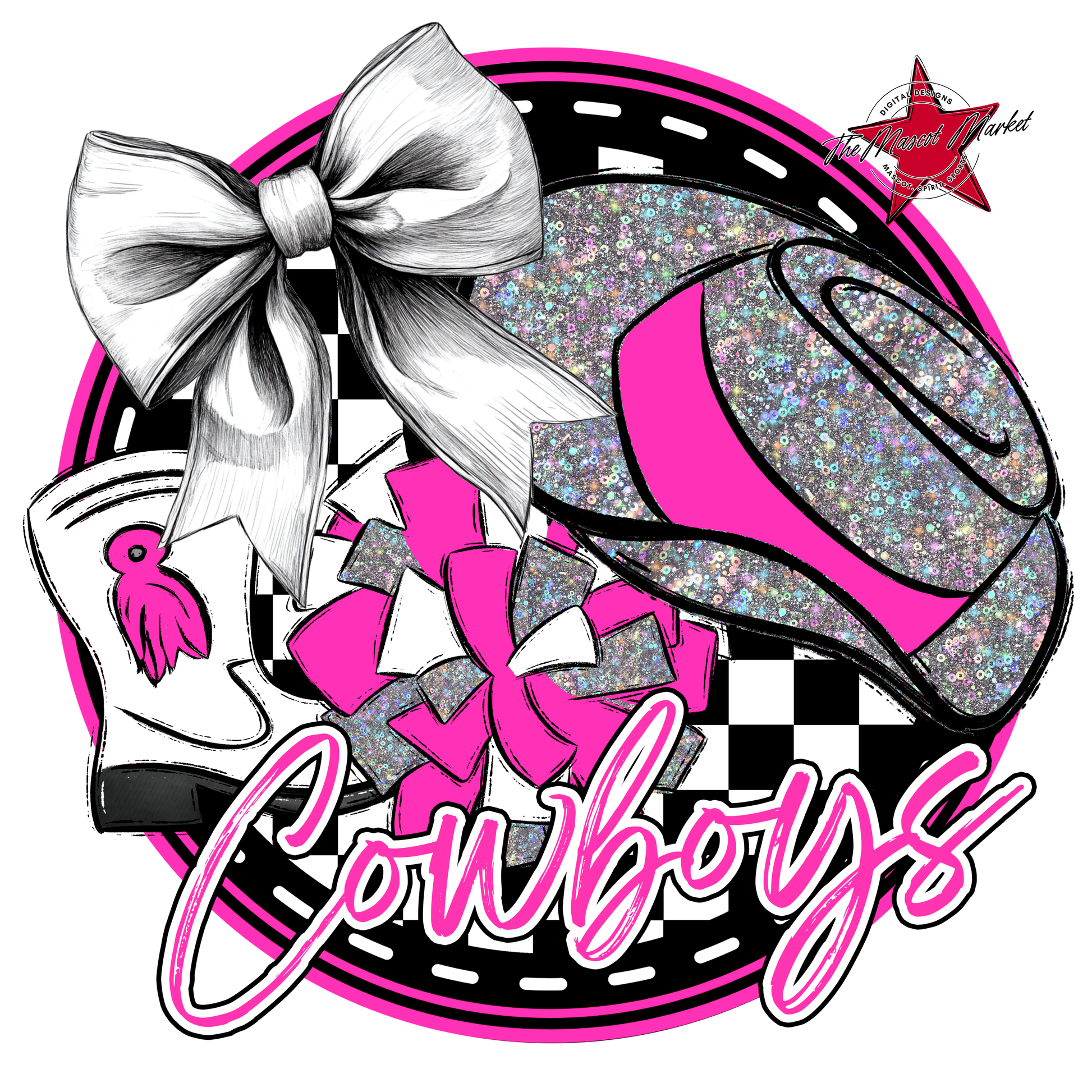 Cowboys Circle Drillteam Design-Pink