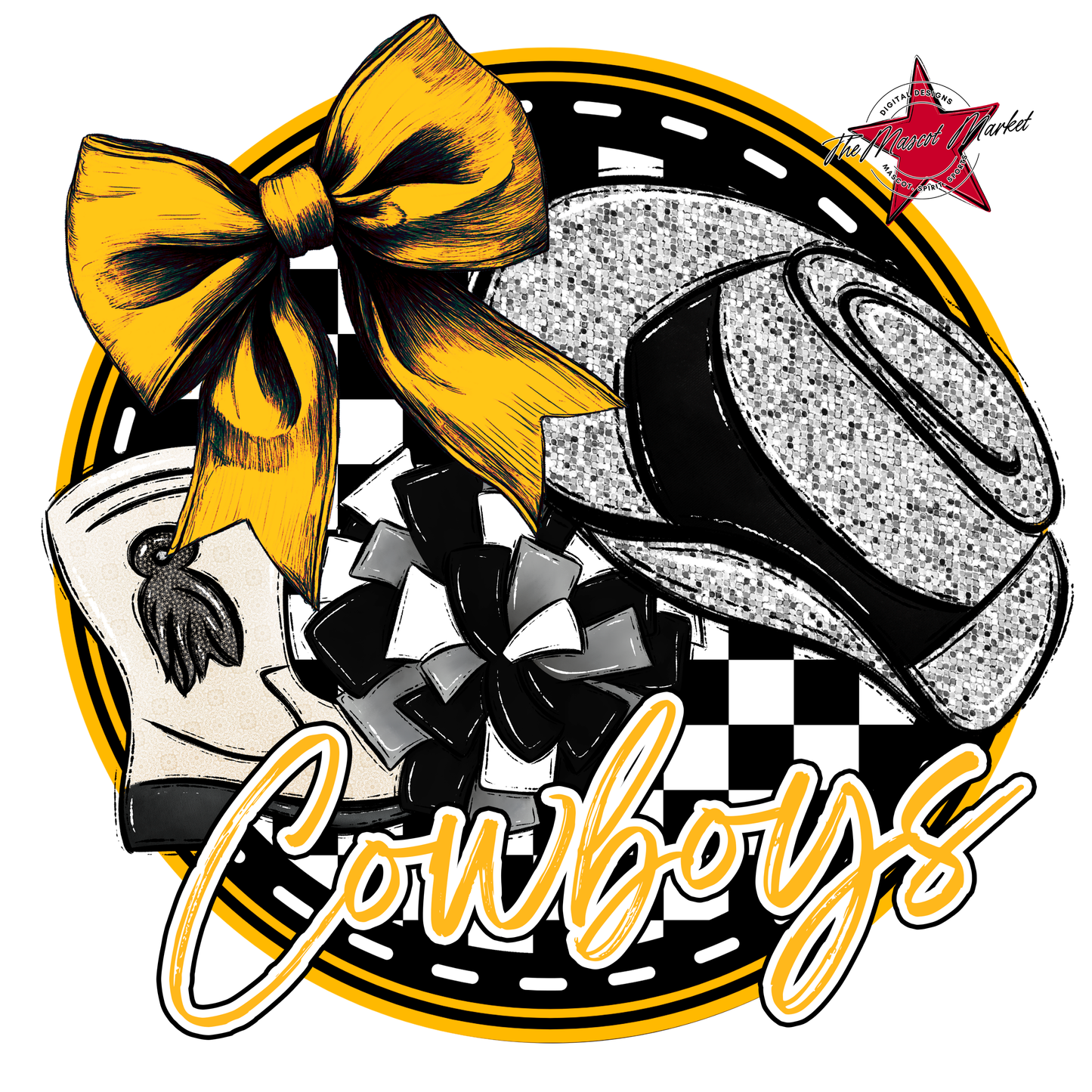 Cowboys Circle Drillteam Design-Yellow