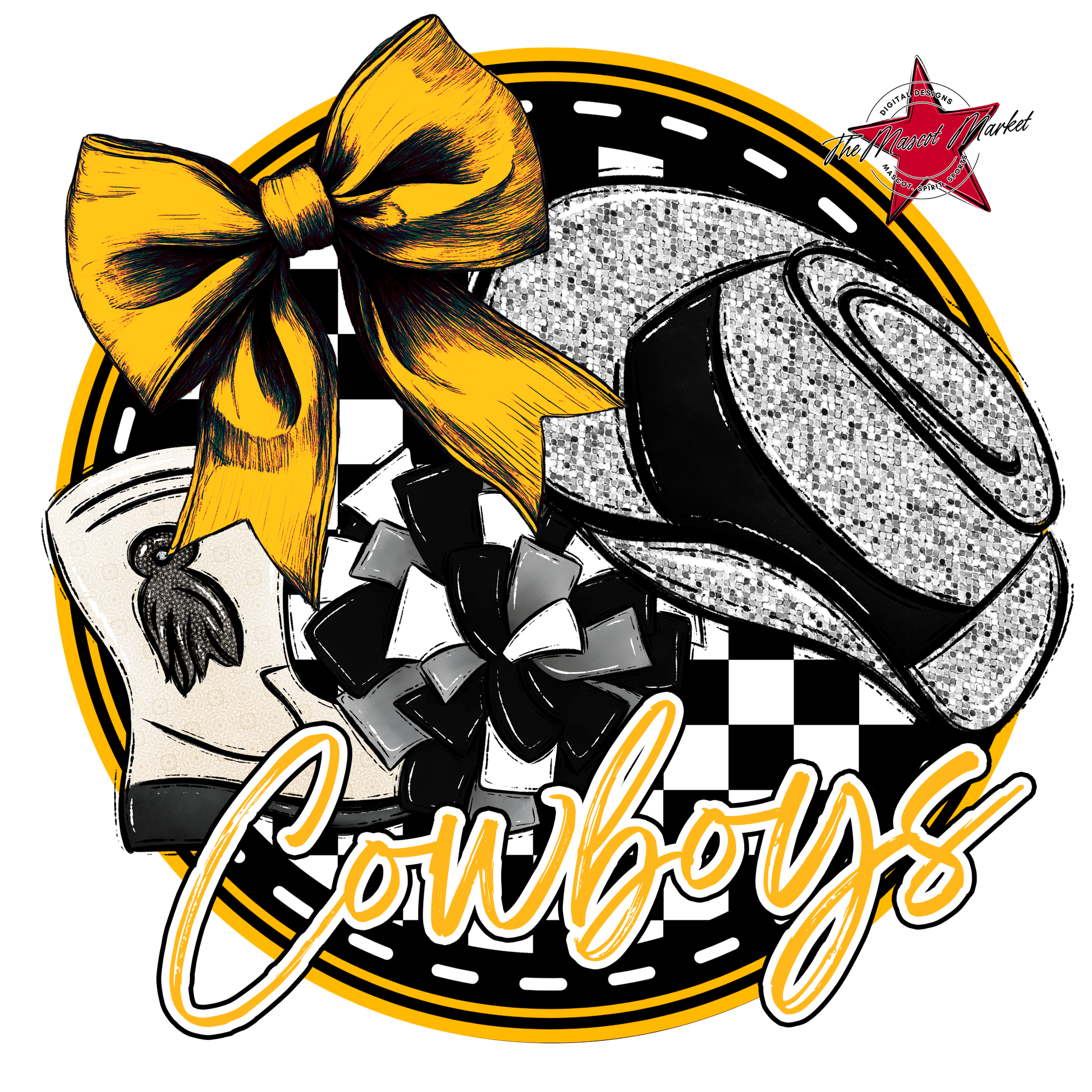 Cowboys Circle Drillteam Design-Yellow