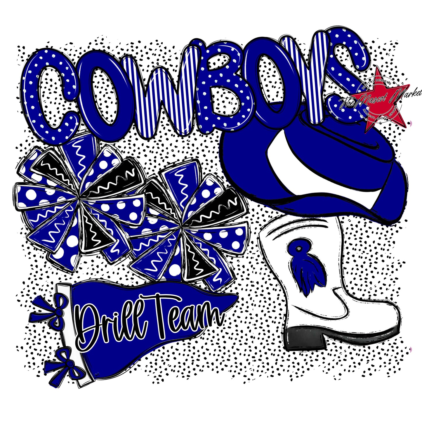 Cowboys Drillteam Spirit-Blue