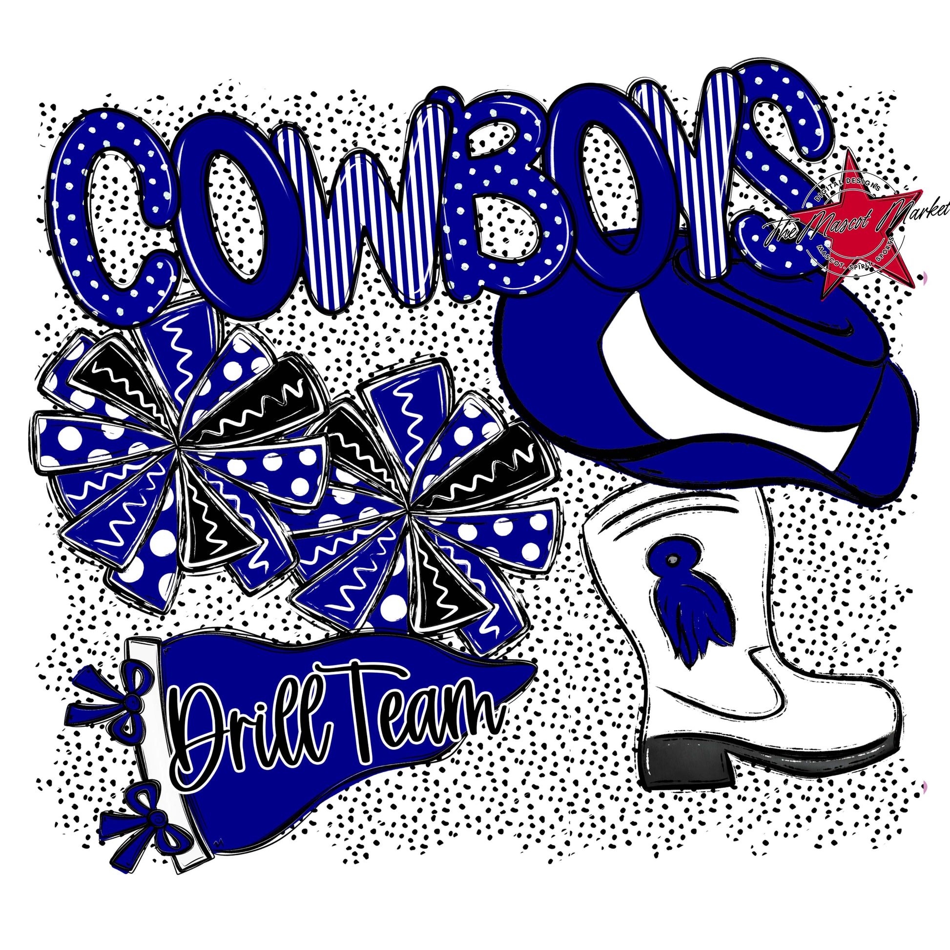 Cowboys Drillteam Spirit-Blue