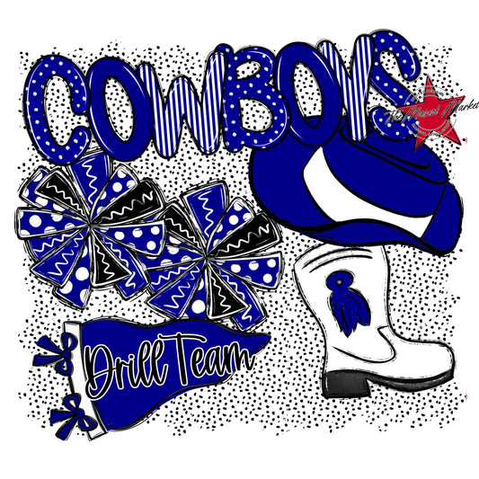 Cowboys Drillteam Spirit-Blue